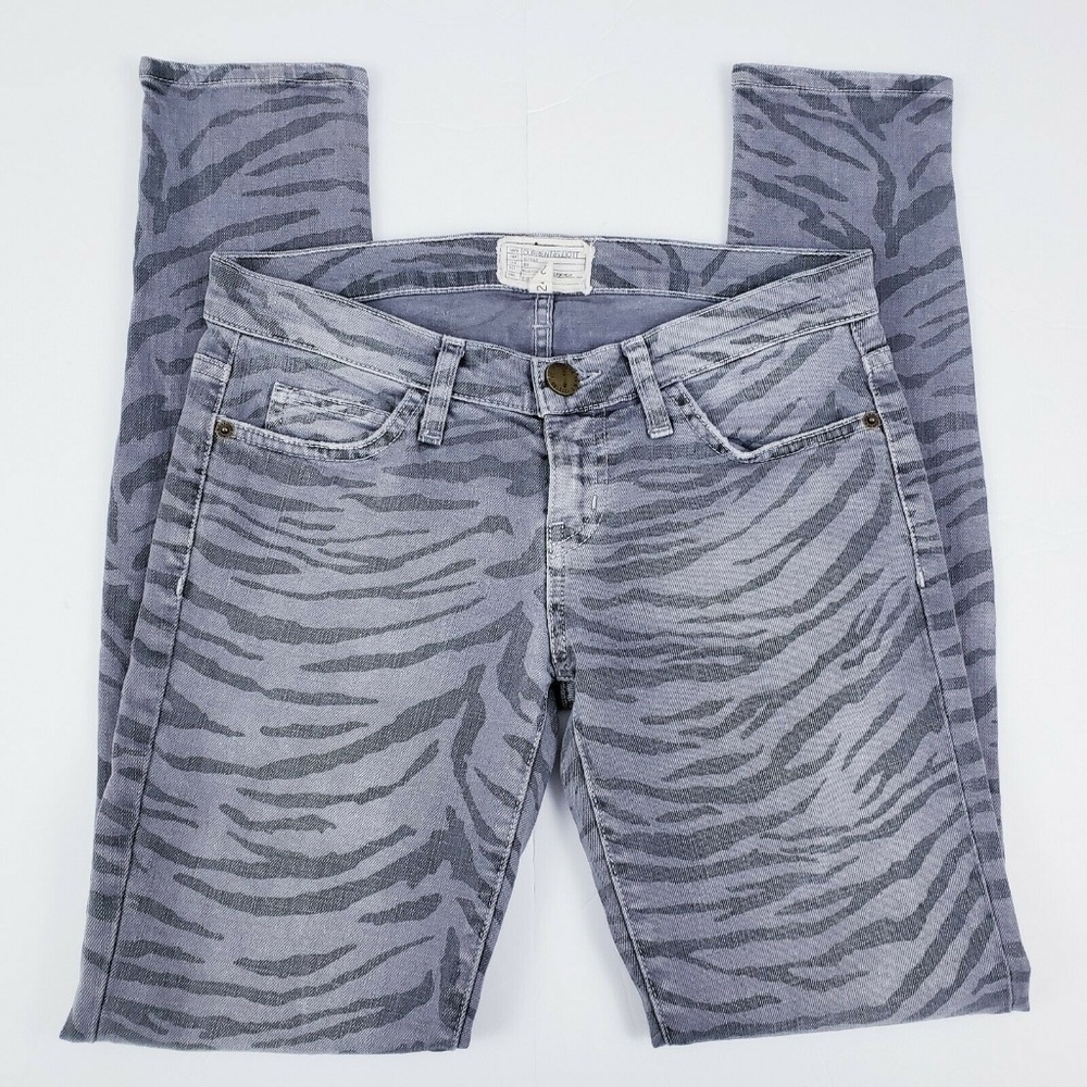 Current Elliott The Ankle Skinny Jeans 24 Zebra